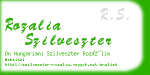 rozalia szilveszter business card